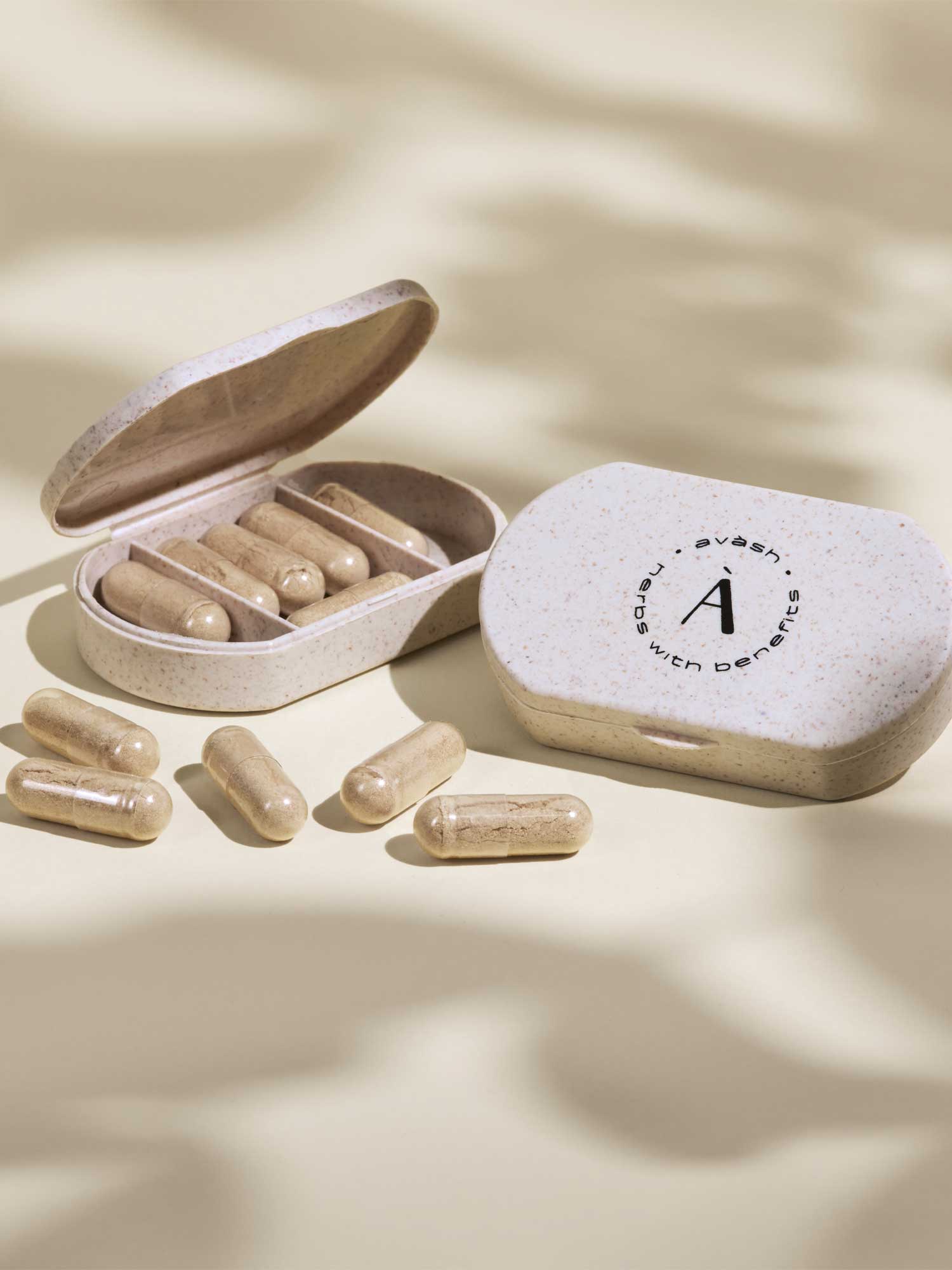 Ptyism 2 Pezzi Porta Pastiglie Da Viaggio(Grande E Piccolo-Purple - Foto 1